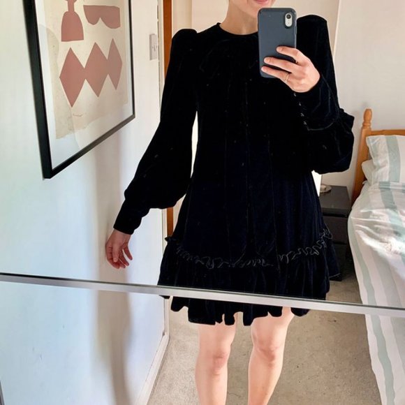 H&M The Vampire's Wife Mini Mystery Velvet  Dress - Picture 7 of 8